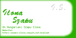ilona szapu business card
